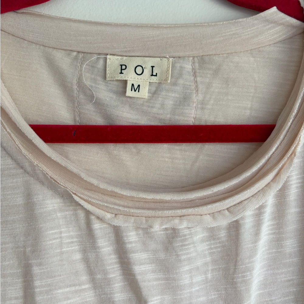 POL Beige Cotton Blend Sleeveless Boho Shirt Size M - Picture 3 of 6